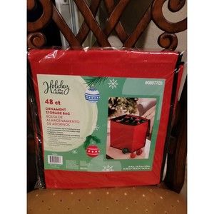 Christmas 510148-S Ornament Storage Tub, Red, Holds 48 - Qty. 1